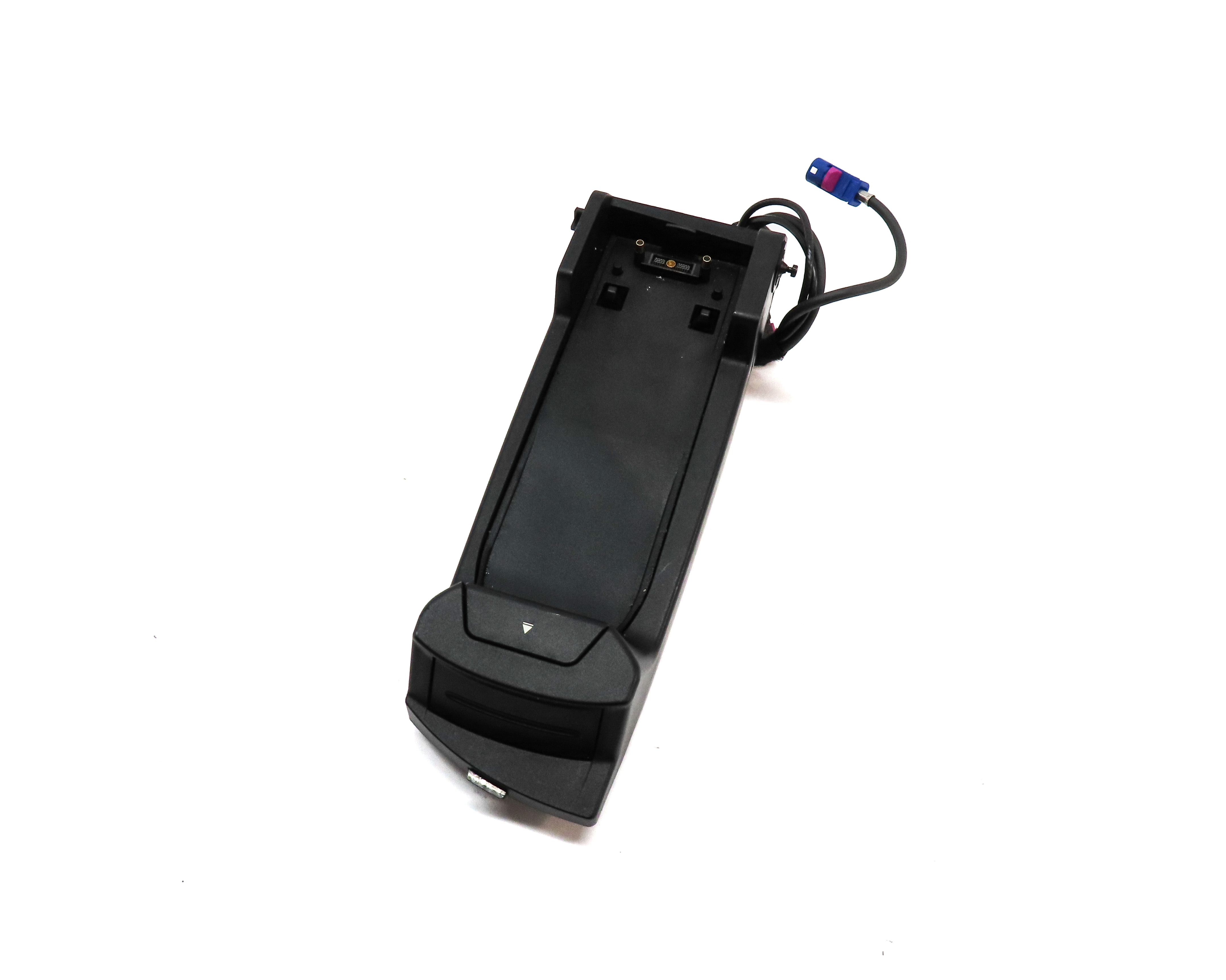 2014 BMW 750Li (F01) FRONT CENTER CONSOLE SNAP IN CELL PHONE CRADLE CHARGE MOUNT — exact item pictured